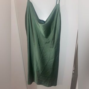 Forever 21 Green Mini Slip Dress